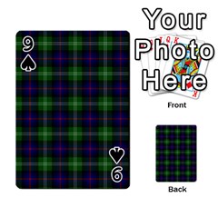 Sutherland Tartan Playing Cards 54 Designs from ArtsNow.com Front - Spade9