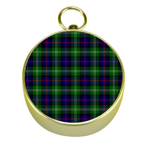 Sutherland Tartan Gold Compass from ArtsNow.com Front