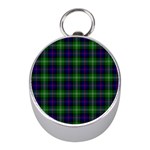 Sutherland Tartan Silver Compass (Mini)