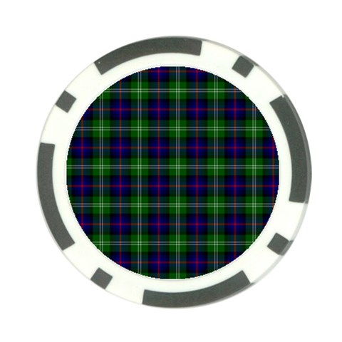 Sutherland Tartan Poker Chip Card Guard from ArtsNow.com Front
