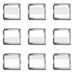 Horizontal Stripes - White and Pastel Pink Mega Link Italian Charm (9 pack)