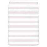 Horizontal Stripes - White and Pastel Pink Removable Flap Cover (S)
