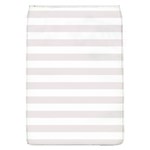 Horizontal Stripes - White and Pastel Pink Removable Flap Cover (L)