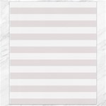 Horizontal Stripes - White and Pastel Pink Canvas 8  x 10 