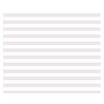 Horizontal Stripes - White and Pastel Pink Double Sided Flano Blanket (Small)