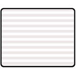 Horizontal Stripes - White and Pastel Pink Fleece Blanket (Medium) (One Side)