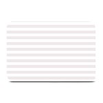 Horizontal Stripes - White and Pastel Pink Plate Mat