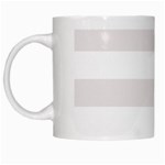 Horizontal Stripes - White and Pastel Pink White Mug