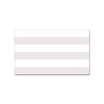 Horizontal Stripes - White and Pastel Pink Sticker Rectangular (10 pack)
