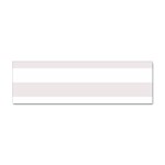 Horizontal Stripes - White and Pastel Pink Sticker Bumper (10 pack)
