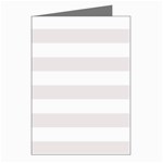 Horizontal Stripes - White and Pastel Pink Greeting Cards (Pkg of 8)