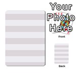 Horizontal Stripes - White and Pastel Pink Multi-purpose Cards (Rectangle)