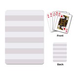 Horizontal Stripes - White and Pastel Pink Playing Cards Single Design