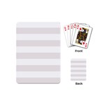 Horizontal Stripes - White and Pastel Pink Playing Cards (Mini)