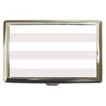 Horizontal Stripes - White and Pastel Pink Cigarette Money Case