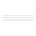 Horizontal Stripes - White and Misty Rose Pink Flano Scarf (Mini)