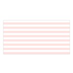 Horizontal Stripes - White and Misty Rose Pink Satin Shawl