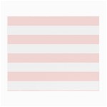 Horizontal Stripes - White and Misty Rose Pink Small Glasses Cloth