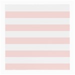 Horizontal Stripes - White and Misty Rose Pink Medium Glasses Cloth