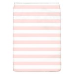 Horizontal Stripes - White and Misty Rose Pink Removable Flap Cover (L)