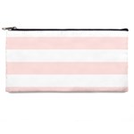 Horizontal Stripes - White and Misty Rose Pink Pencil Case