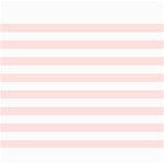 Horizontal Stripes - White and Misty Rose Pink Collage 8  x 10 