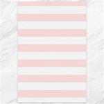 Horizontal Stripes - White and Misty Rose Pink Canvas 12  x 18 
