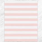 Horizontal Stripes - White and Misty Rose Pink Canvas 16  x 20 