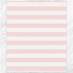 Horizontal Stripes - White and Misty Rose Pink Canvas 20  x 24 