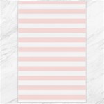 Horizontal Stripes - White and Misty Rose Pink Canvas 24  x 36 