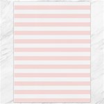 Horizontal Stripes - White and Misty Rose Pink Canvas 36  x 48 