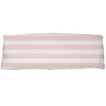 Horizontal Stripes - White and Misty Rose Pink Body Pillow Case (Dakimakura) (One Side)