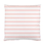 Horizontal Stripes - White and Misty Rose Pink Standard Cushion Case (One Side)