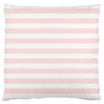 Horizontal Stripes - White and Misty Rose Pink Standard Flano Cushion Case (Two Sides)
