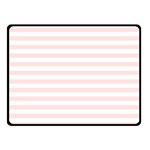 Horizontal Stripes - White and Misty Rose Pink Double Sided Fleece Blanket (Small) (Two Sides)