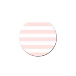 Horizontal Stripes - White and Misty Rose Pink Golf Ball Marker (10 pack)