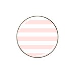 Horizontal Stripes - White and Misty Rose Pink Hat Clip Ball Marker (10 pack)