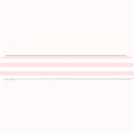 Horizontal Stripes - White and Misty Rose Pink Small Bar Mat