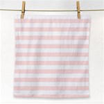 Horizontal Stripes - White and Misty Rose Pink Face Towel