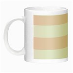 Horizontal Stripes - White and Misty Rose Pink Night Luminous Mug