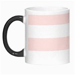 Horizontal Stripes - White and Misty Rose Pink Morph Mug