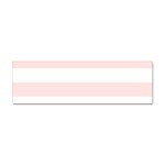 Horizontal Stripes - White and Misty Rose Pink Sticker Bumper (100 pack)
