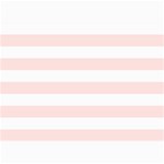 Horizontal Stripes - White and Misty Rose Pink 5  x 7  Photo Cards
