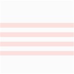 Horizontal Stripes - White and Misty Rose Pink 4  x 8  Photo Cards