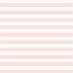 Horizontal Stripes - White and Misty Rose Pink ScrapBook Page 8  x 8 
