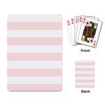 Horizontal Stripes - White and Misty Rose Pink Playing Cards Single Design