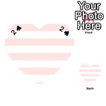 Horizontal Stripes - White and Misty Rose Pink Playing Cards 54 (Heart)