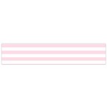 Horizontal Stripes - White and Piggy Pink Flano Scarf (Small)