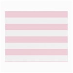 Horizontal Stripes - White and Piggy Pink Small Glasses Cloth (2 Sides)
