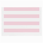 Horizontal Stripes - White and Piggy Pink Large Glasses Cloth